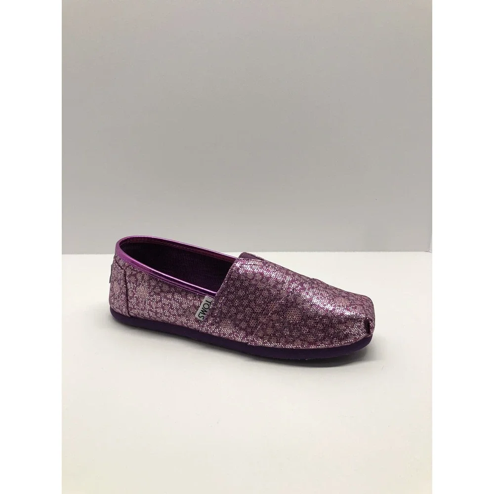 TOMS‎ Women's Pink Moroccan Glitter Slip On Shoes Size Y3